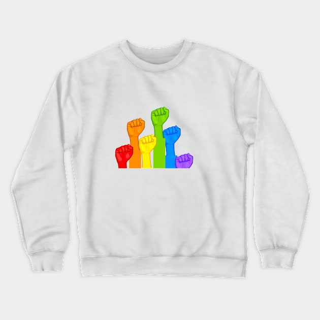 Multi-Fisted Crewneck Sweatshirt by dmangelo